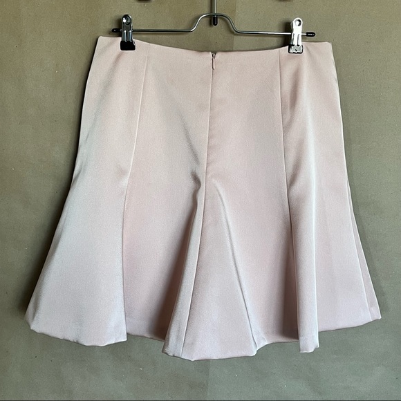 ✨NWT✨🏷Ann Taylor: Pale Pink A-line/Flare Satin-Sheen Fully-Line Skirt - Picture 4 of 14